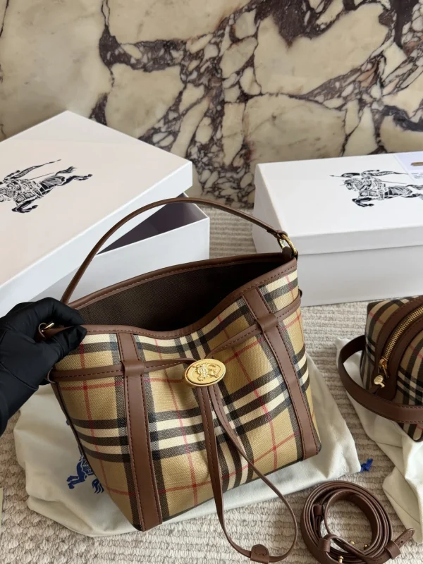 Burberry Check Bucket Bag - Image 8