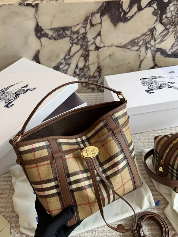 Burberry Check Bucket Bag - Image 9