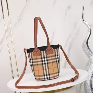Burberry Cabbage Check Bucket Bag
