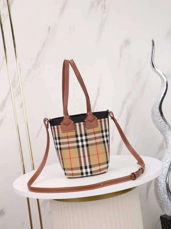 Burberry Cabbage Check Bucket Bag