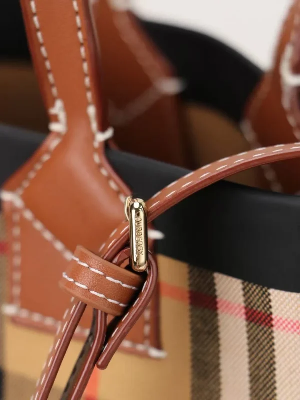 Burberry Cabbage Check Bucket Bag - Image 7